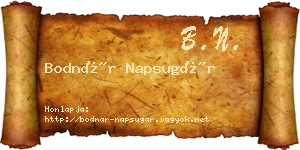 Bodnár Napsugár névjegykártya