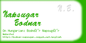 napsugar bodnar business card